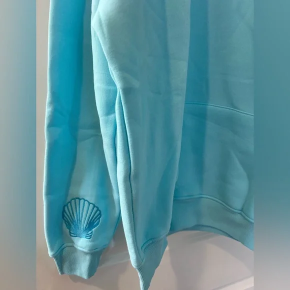 "Hawaii Hibiscus" Hoodie in Aquamarine - Picture 4 of 6